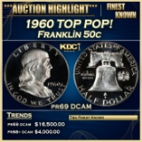 1960 Proof Franklin Half Dollar TOP POP! 50c pr69 DCAM SEGS