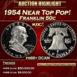 1954 Proof Franklin Half Dollar Near Top Pop! 50c pr68+ DCAM SEGS