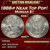 1888-p Morgan Dollar Near Top Pop! $1 ms67+ SEGS