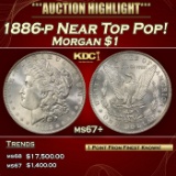 1886-p Morgan Dollar Near Top Pop! $1 ms67+ SEGS