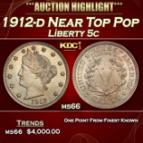 1912-d Liberty Nickel Near Top Pop 5c ms66 SEGS