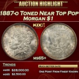 1887-o Morgan Dollar Toned Near Top Pop $1 ms65+ SEGS