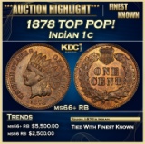 1878 Indian Cent TOP POP! 1c ms66+ RB SEGS