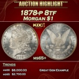 1878-p 8tf Morgan Dollar $1 ms65+ SEGS