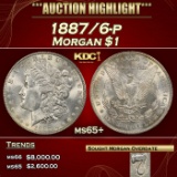 1887/6-p Morgan Dollar $1 ms65+ SEGS