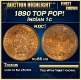 1890 Indian Cent TOP POP! 1c ms66 rb SEGS