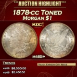 1878-cc Morgan Dollar Toned $1 ms65+ SEGS