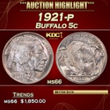 1921-p Buffalo Nickel 5c ms66 SEGS