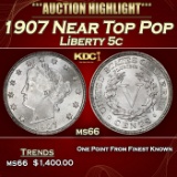 1907 Liberty Nickel Near Top Pop 5c ms66 SEGS