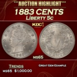1883 CENTS Liberty Nickel 5c ms65 SEGS