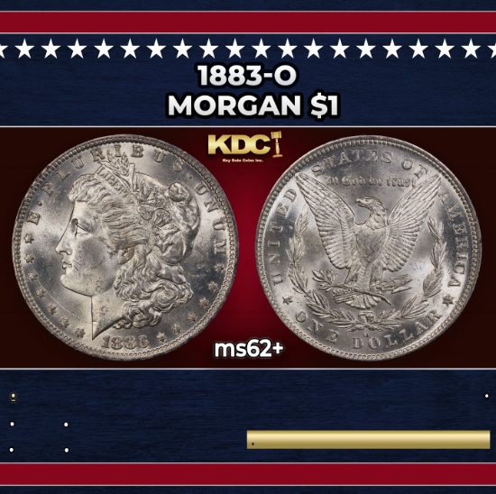 1883-o Morgan Dollar $1 Grades ms62+