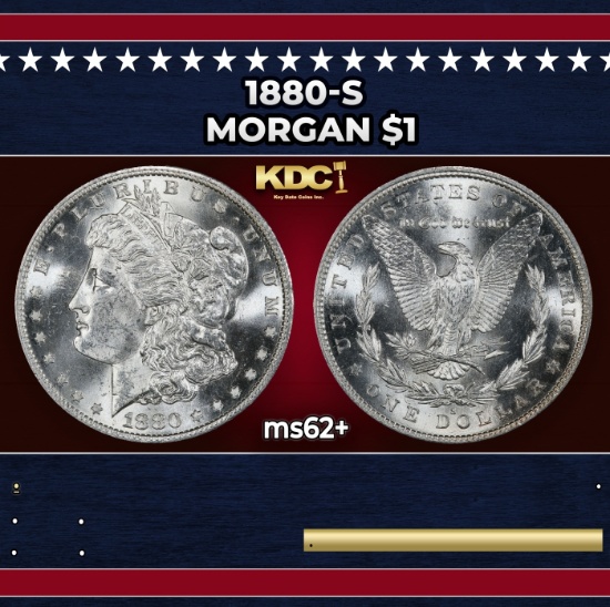1880-s Morgan Dollar $1 Grades ms62+