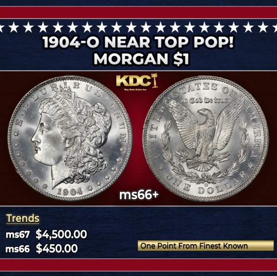 1904-o Morgan Dollar Near Top Pop! $1 ms66+ SEGS