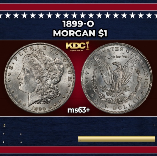 1899-o Morgan Dollar $1 Grades ms63+