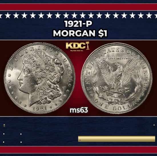 1921-p Morgan Dollar $1 Grades ms63