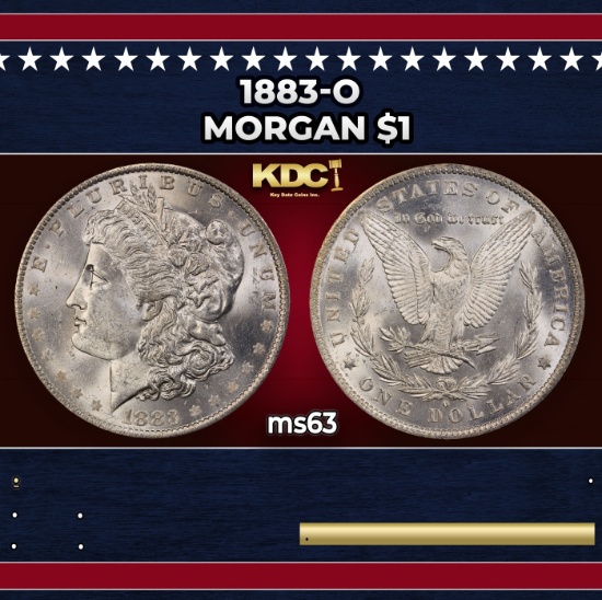 1883-o Morgan Dollar $1 Grades ms63