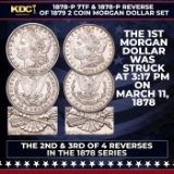 1878-p 7tf & 1878-p Reverse of 1879 2 Coin Morgan Dollar Set