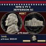 1979-s Ty 2 Proof Jefferson Nickel 5c pr70 dcam SEGS