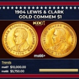1904 Lewis & Clark Gold Commem Dollar 1 ms66+ SEGS