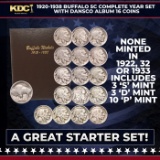 1920-1938 Buffalo Nickel Complete Year Set with Dansco Album 16 Coins, A Great Starter Set!