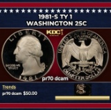 1981-s Ty 1 Proof Washington Quarter 25c pr70 dcam SEGS