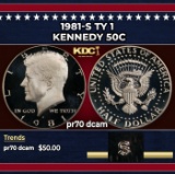 1981-s Ty 1 Proof Kennedy Half Dollar 50c pr70 dcam SEGS