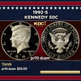 1992-s Proof Kennedy Half Dollar 50c pr70 dcam SEGS