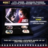 4 Coin Joker - Joaquin Phoenix - Gold Plated Round Collection