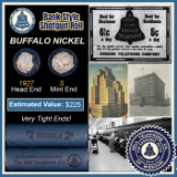 Buffalo Nickel Shotgun Roll in Old Bank Style 'Bell Telephone' Wrapper 1927 & S Mint Ends