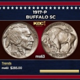1917-p Buffalo Nickel 5c Grades ms63