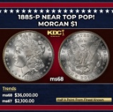 1885-p Morgan Dollar Near Top Pop! $1 ms68 SEGS