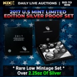 RARE 2017 United States Mint Limited Edition Silver Proof Set 8 coins, Over 2.25oz Of Silver low min