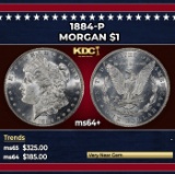 1884-p Morgan Dollar $1 Grades ms64+