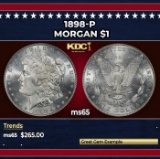 1898-p Morgan Dollar $1 Grades ms65