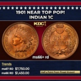 1901 Indian Cent Near Top Pop! 1c ms66+ rd SEGS