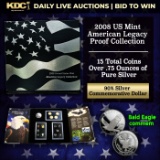 2008 U.S. Mint American Legacy Collection Set 15 Coins About 1 Oz Of Pure Silver
