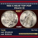 1935-s Peace Dollar Near Top Pop $1 ms66+ SEGS