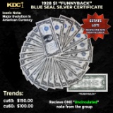 1x 1928 $1 Funnyback Blue Seal Silver Certificate Grades CU