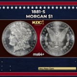 1881-s Morgan Dollar $1 Grades ms64+