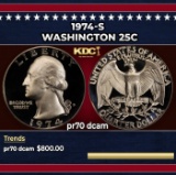1974-s Proof Washington Quarter 25c pr70 dcam SEGS