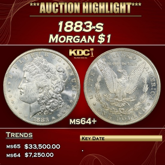 1883-s Morgan Dollar $1 ms64+ SEGS