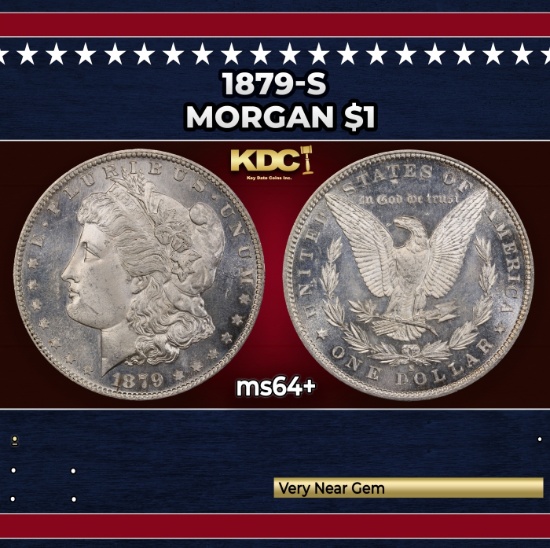 1879-s Morgan Dollar $1 Grades ms64+