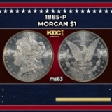 1885-p Morgan Dollar $1 Grades ms63