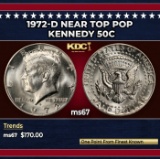 1972-d Kennedy Half Dollar Near Top Pop 50c ms67 SEGS