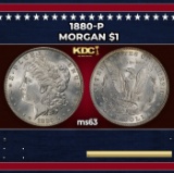 1880-p Morgan Dollar $1 Grades ms63