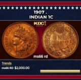 1907 Indian Cent . 1c ms66 rd SEGS