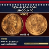 1934-p Lincoln Cent TOP POP! 1c ms68 rd SEGS