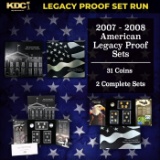 2007-2008 US Mint American Legacy Proof Sets - 31 Coins Total, 2 Complete Sets Over 3oz Of Silver