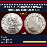 1995-s Olympics Baseball Modern Commem Half Dollar 50c ms70 SEGS