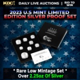 RARE 2023 United States Mint Limited Edition Silver Proof Set 8 coins, Over 2.25oz Of Silver low min